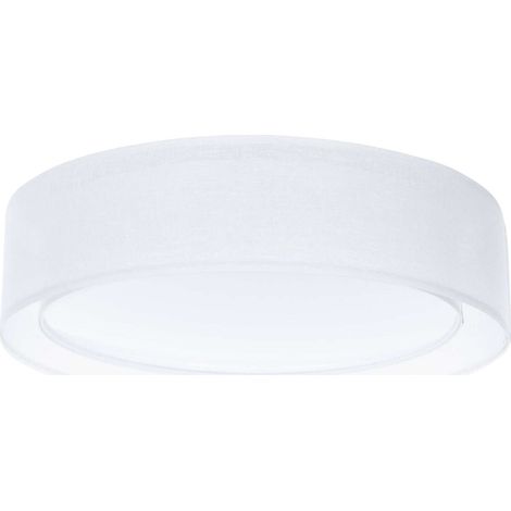 Plafonnier tissu double couche lumière douce effet uniforme - Ø 50 cm - H16 cm (1/5)