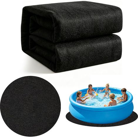 Tapis de Sol pour Piscine 4m Rond, Bâche de Protection en Géotextile 200g/m², Antidérapant et Absorbant l'eau pour Piscine Hors Sol, Pliable et Résistant pour Jacuzzi et Spa (1/5)