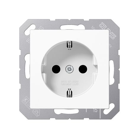 JUNG A 1520 BF WW caja de tomacorriente Tipo F Blanco