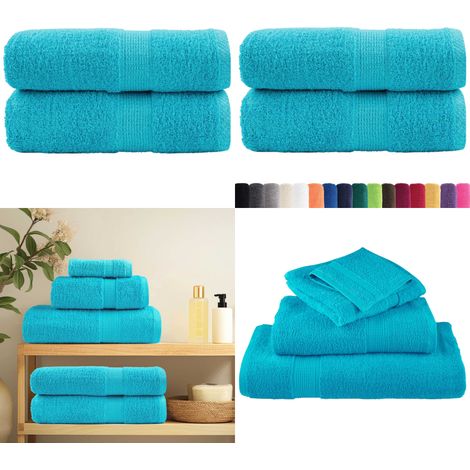 Premium Waschhandtücher SOLUND 2 Stück Türkis 30x30 cm 600 g/m² - Baumwollhandtuch - Waschhandtuch 30x30 cm (1/5)