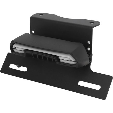 Support moto Suzuki DRZ400S/SM/E, porte-plaque aluminium noir avec feu arrière LED, kit fixation plaque immatriculation étanche, remplacement accessoire robuste (1/5)