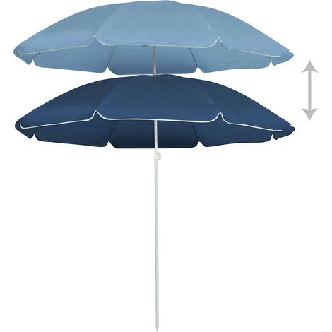 Maison Exclusive - Sonnenschirm mit Stahlmast Blau 180 cm (1/5)
