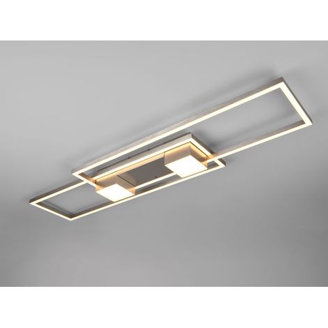 LED Deckenleuchte ALBANY Silber mit Fernbedienung dimmbar, Breite 100cm (1/5)