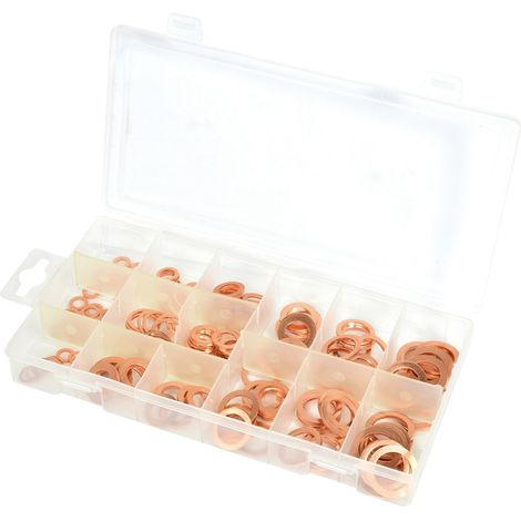 Juego de juntas planas de cobre Ø 5x10 a 17,5x24 mm 150 unidades (1/5)
