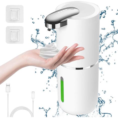 Distributeur Savon Automatique, Distributeur Savon Mousse, Blanc (1/5)