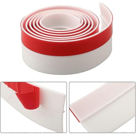 Bande de finition de seuil de sol en PVC 1 m, joint d'étanchéité, bande de caoutchouc auto-adhésive pour bas de porte anti-collision, tapis de protection (1/5)