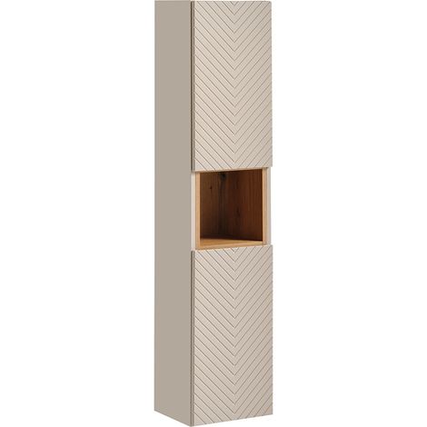 Columna de pared 2 puertas 1 compartimiento Manoa Cachemira y madera (1/4)