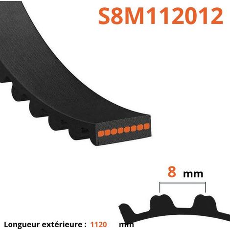 Courroie de coupe autoportée Stiga S8M112012 (1/2)