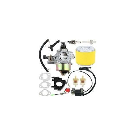 Kit carburatore GX340 GX390 per motori per tosaerba Honda GX 390 GX 340 13HP 11HP GX340U1 GX340R1 GX340K1 WT40XK1 WT40XK2 con bobina di accensione, filtro dell'aria e guarnizioni per candele. (1/4)