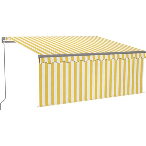 Maison Exclusive - Markise Manuell Einziehbar mit Rollo & LED 3,5 (1/5)