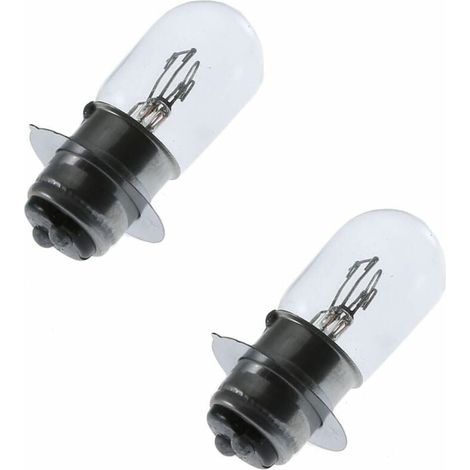 Lot de 2 ampoules halogènes 12V 35/35W PX15d P15d-25-1 T19, Longziming, blanches, pour motos et véhicules électriques