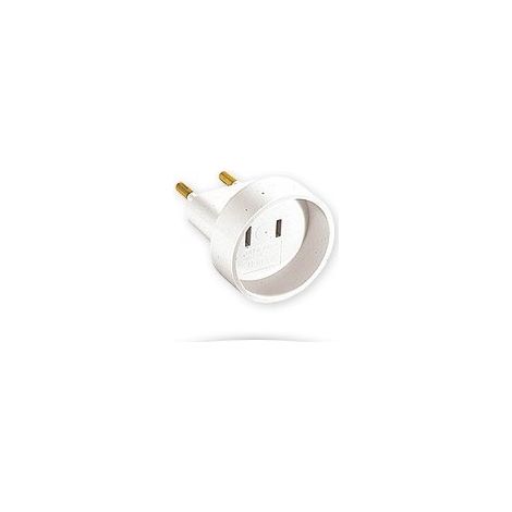 L'Ebenoid – Adaptateur de voyage 2P 15A 125V USA – Socle France – Broches Ø 4mm – Configuration raccord pour appareils USA (1/3)