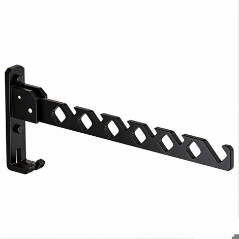 1 Stück Klappbar Kleiderhaken aus Metall, 340 x30 mm Wand Kleiderständer, Faltbarer Kleider Organizer, robuster Kleiderlüfter (1/5)