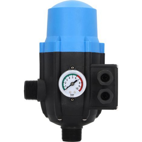 Contrôleur automatique de pression de pompe – Jauge intégrée – Tension 220-240V – Pression max 10 bars – Protection manque d'eau (1/5)