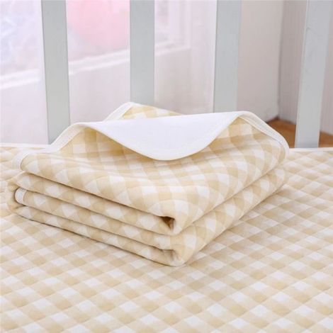 5 Matelas à langer, antidérapant, coton 4 couches, imperméable, lavable, pour bébé (1/4)