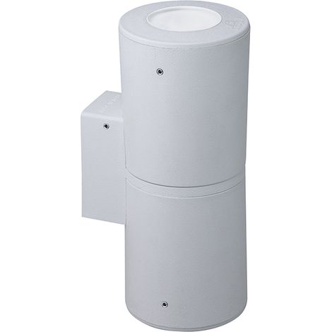 Aplique FRANCA 2xE27 6W con pulsador CCT (2colores) IP55 24al resina blanca (1/2)
