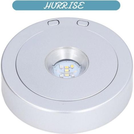 Base D'affichage LED - Rotation Motorisée - Pour Bijoux Bouteilles Ornaments - 7 LED RVB - USB Et Piles AAA - 115 X 115 X 27 Mm (1/5)