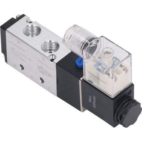 Électrovanne pneumatique 5 voies 2 positions à commande interne réversible 12 V CC (1/5)