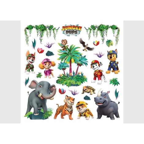 Stickers Pat' Patrouille - La Pat' Patrouille Jungle Pups - 30x30 cm