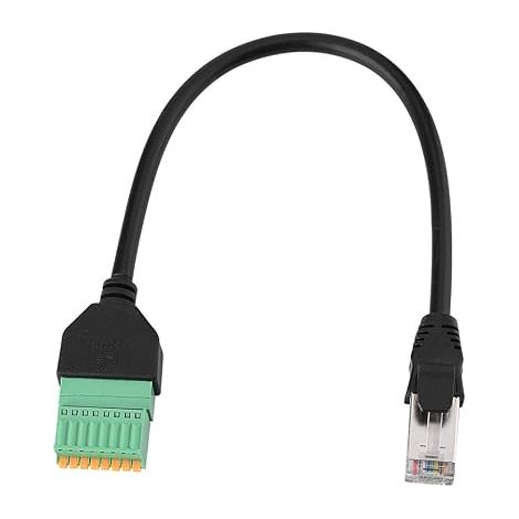 2pcs câble mâle RJ45, adaptateur de borne à vis pivotante 8 broches bornes à ressort (1/4)