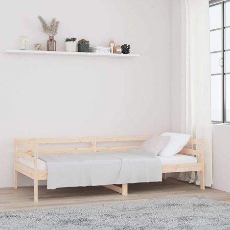Sofá cama sin colchón madera maciza de pino 80x200 cm (1/5)