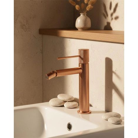 Exagonshop Rubinetto bidet senza scarico in ottone oro rosa