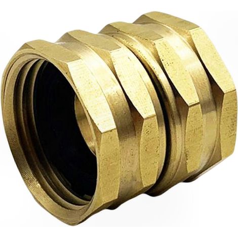 Connecteur de tuyau d'arrosage en cuivre robuste pour raccordement étanche de conduite d'eau, idéal jardin et irrigation domestique (1/5)