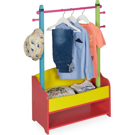 Appendiabiti per bambini con ripiani (1/5)