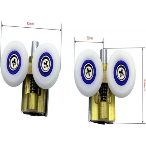 Roulettes de porte de douche Roulettes de rechange pour porte de salle de bain en verre Roulette de porte de douche coulissante (1/5)