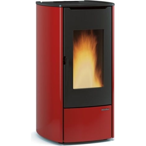 Poêle à granulés ventilé hydro - EXTRAFLAME Marina Idro H11 15 kW Bordeaux