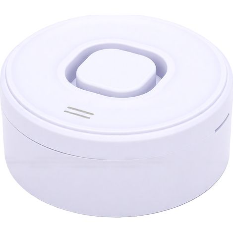 Détecteur de fuites d'eau intelligent avec alarme et alertes via application, étanche IP55, pour cuisine, salle de bain ou sous-sol, blanc. (1/5)