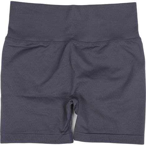 Shorty de sport taille haute effet gainant ventre et fessier - Short athlétique yoga gym bleu marine (1/5)