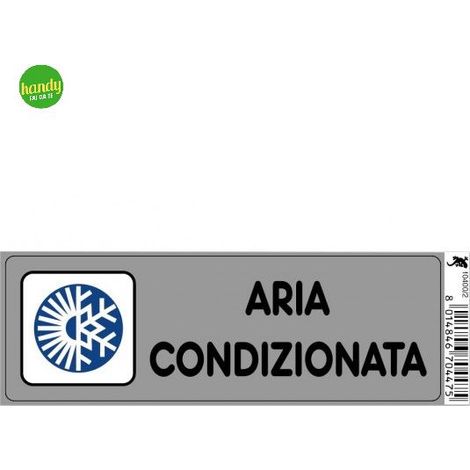 Targhetta adesiva 3M aria condizionata grigio 15 x 5 x 0,5 cm