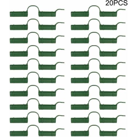 Lot de 20 Attaches de Serre pour Tube et Bâche de Jardin Fixation Solaire 1.1 cm (1/4)