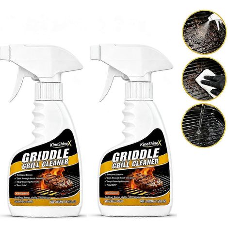 Spray nettoyant pour barbecue 100 ml, dégraissant puissant pour plaques de cuisson, grils, plaques de cuisson et moules à pâtisserie, nettoyant multi-surfaces (2 unités) (1/4)