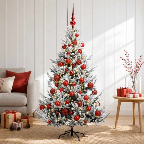 vidaXL Artificial Christmas Tree with Bauble 150 cm 150 LEDs (1/5)