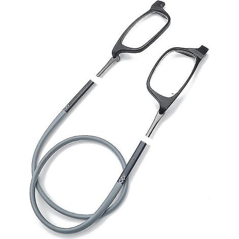 Lunettes de lecture magnétiques à suspendre autour du cou, aimant portable - 225 - Noir et gris (1/5)