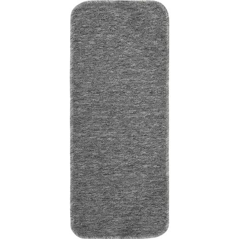 Tapis d'escalier antidérapants 15pcs 60x25cm Gris Rectangulaire (1/5)