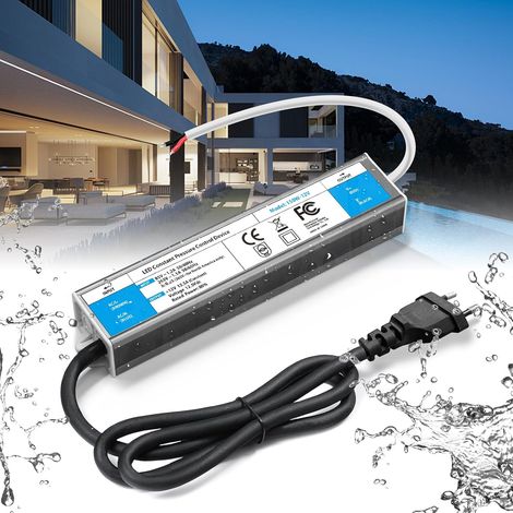 Transformateur 220V 12V Power Supply Alimentation 150W DC LED Driver Continu IP67 Transformer Etanche Extérieur Adaptateur 12.5A Transfo Controleur 220V AC à 12V DC, Pour Ruban LED (1/5)
