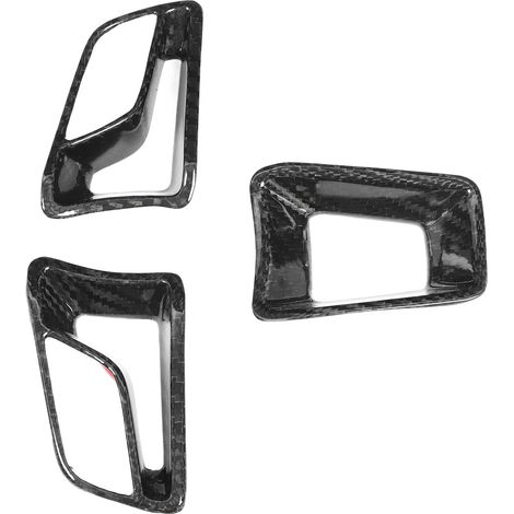 Garniture de volant en fibre de carbone, cadre de panneau de commande, autocollant pour Macan 718 Boxster Cayman 911 (1/5)