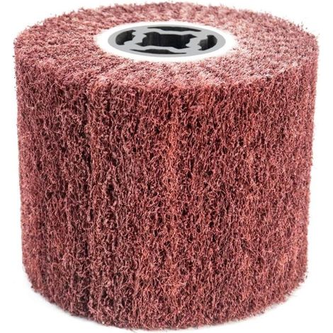 Brosse Abrasive Brosse en Fibre Synthétique pour Rénovateur Extérieur, Ø120x100x19mm, Grain 60 (1/5)