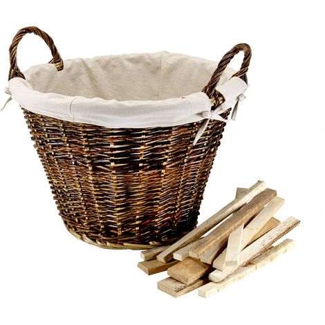 Cesta para leña bricobravo cb653794 tejido capacidad 53x42 cm