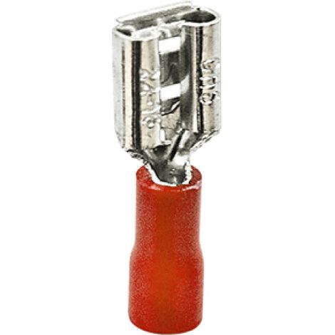 Terminal preaislado faston hembra AFH 1.5/6.3 rojo 10 uds