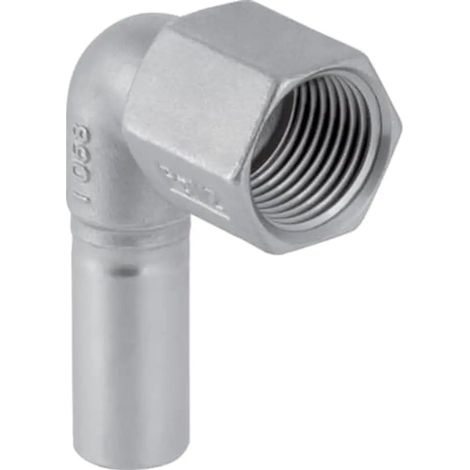 Geberit Mapress Acero inoxidable Codo de transición 90° con rosca hembra y extremo de inserción, 33203