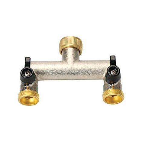PRESA A RUBINETTO OTTONE 2 USCITE FILETTATE STARS  3/4F