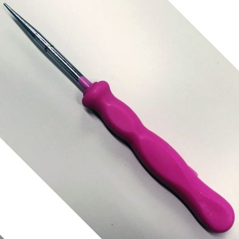 TrAdE Shop Traesio - Scriber Punta Satinata Ago Metallo Punteruolo Con Manico In Plastica Fai Da Te -
