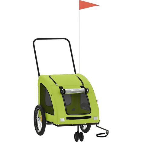 Remorque de vélo pour animaux de compagnie vert