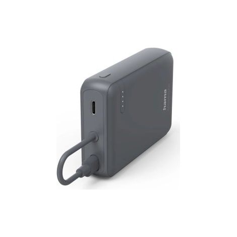 POWERBANK HAMA POWER PACK 10000 mAh 2xUSB-C INDICADOR DE CARGA CABLE INTEGRADO ANTRACITA
