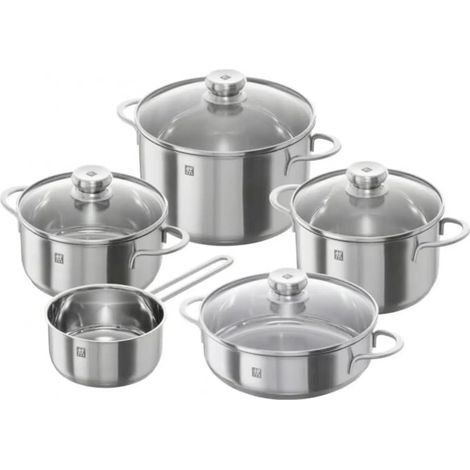[GEBRAUCHT] B-Ware Zwilling Twin Nova 5 Tlg. Topf Set Kochgeschirr Set Hauptkeyword Edelstahl