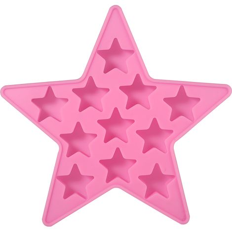 Moule à glaçons en silicone étoile pour cocktails de fête (Rose) - Outil de bar